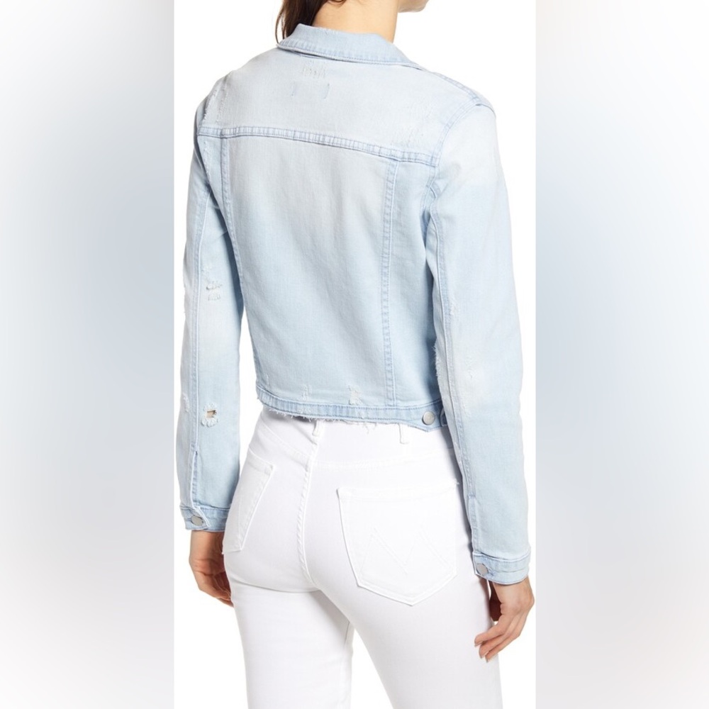 Rachel Parcell Distressed Denim Jacket Women’s Size Extra Large - Picture 2 of 11